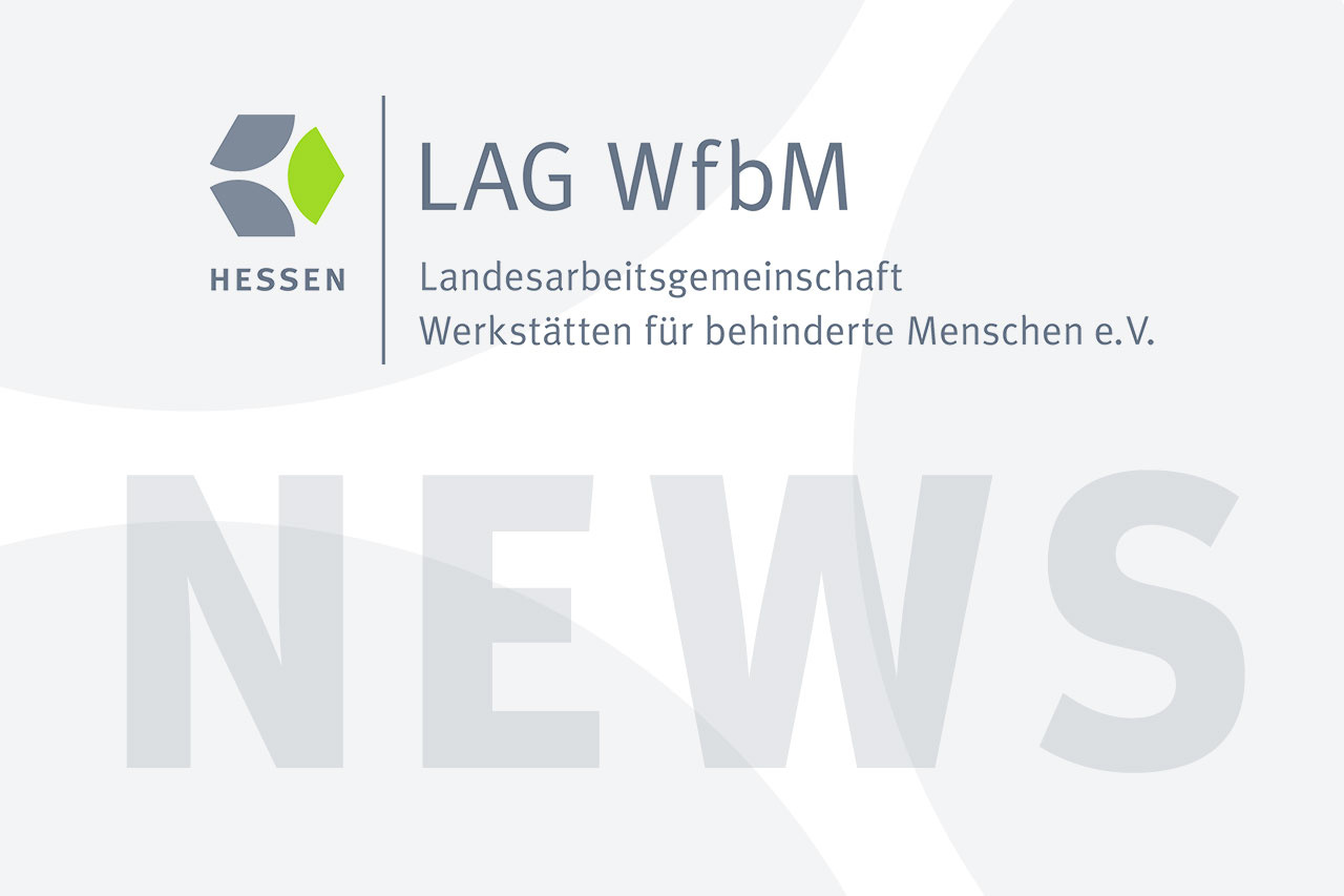 Das Logo der LAG WfbM Hessen und das Wort Das Logo der LAG WfbM Hessen und das Wort