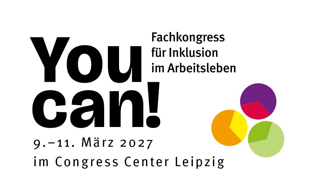 Das Logo des Fachkongresses You can! 2027
© BAG WfbM Das Logo des Fachkongresses You can! 2027
© BAG WfbM